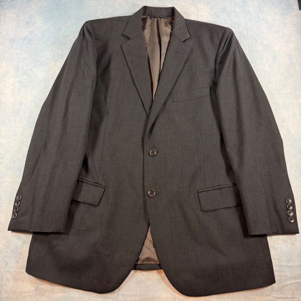 Brooks Brothers 1818 Fitzgerald Wool Blazer Suit Jacket Mens 43R Gray Excellent